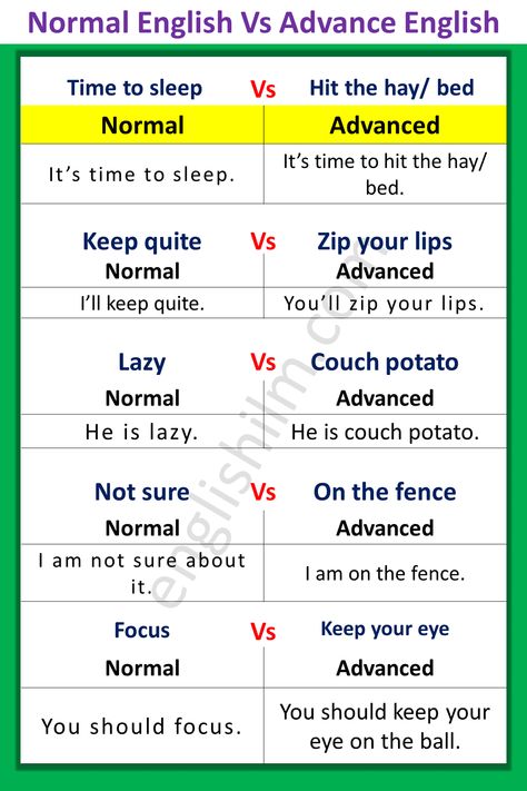 Normal Vs Advanced English Words With Sentences | Download PDF Advanced English Words, Eng Learning, English Hacks, Advance Vocabulary, English Opposite Words, Silent Letters, Simple English Sentences, Advance English, Advanced Grammar