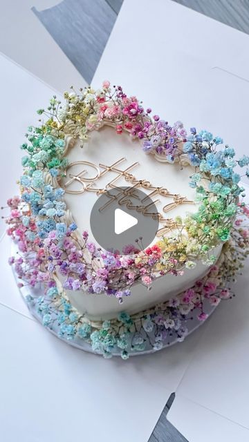 ZARAS CAKES | LEICESTER on Instagram: "R A I N B O W B A B Y 🌈✨

Here’s the reel for the viral rainbow floral cake ✨
What do you think ? 
~
.
.
.
#minicakes #minicake #minifloralcake #floralcake #floralcakes #bento #bentocake #bentocakes #cakedecorating #cakereels #cakereel #cakesofinstagram #fyp #foryoupage #explorepage #discoverunder5k #rainbowbaby #leicestercakes #rainbowcake #cakeporn #reelsinstagram #reelsviral #reelslovers #instagramreels #cakedecorating #cakeinspiration #pinkcakes #birthdaycake #instagood" Crepe Cake, Heart Cake, Floral Cake, Pink Cake, Rainbow Cake, April 29, Rainbow Heart, Rainbow Baby, Cake Inspiration