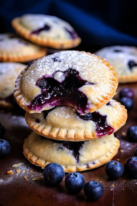 Blueberry Thanksgiving Desserts, Blueberry Easy Dessert, Blueberry Lemon Heaven Cookies, Blueberry Pie Cake, Blueberry Thumbprint Cookies, Fun Pastries To Make, Blueberry Whoopie Pies, Fruity Cookies Recipes, Blue Dessert Recipes