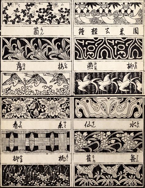 eBook Japanese Patterns big fish Japanese Designs Pattern, Geometric Japanese Pattern, Art Deco Japanese, Japanese Wood Block Prints, Japanese Design Art, Kimono Pattern Design, Gothic Japanese, Japanese Pattern Design, Japanese Images