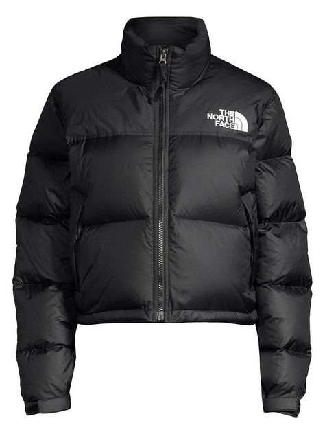 Puffer Outfits Men, Cropped North Face Jacket, The Nord Face, Puffer Outfits, Black Puffer Outfit, North Face Jacket Outfit, North Face 1996 Nuptse, Best Puffer Jacket, Crop Puffer Jacket