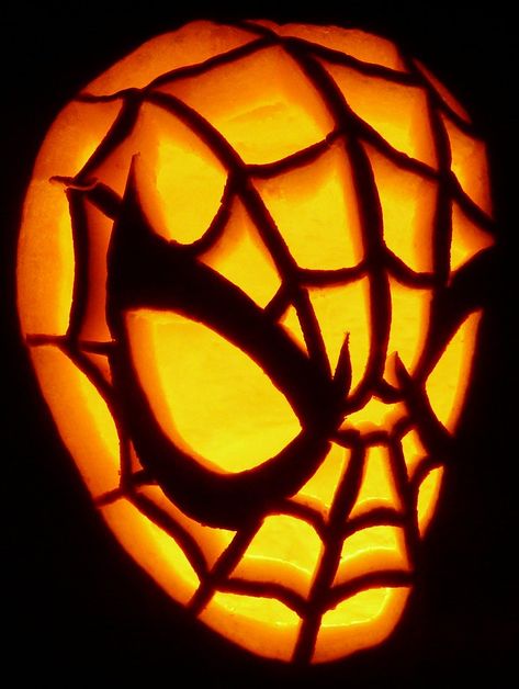 P1040804 c Spider Man Pumpkin, Pumpkin Carving, Carving, Halloween