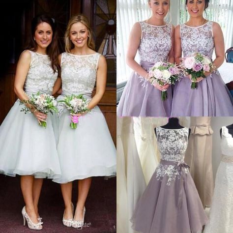 Rbvaevdgsugaczusaajhygobfhe418_large Garden Formal Wedding, Maid Of Honor Gown, Short Lace Bridesmaid Dresses, Knee Length Prom Dress, Garden Formal, Formal Wedding Dress, Short Bridesmaid Dress, Lavender Bridesmaid, Girls Bridesmaid Dresses