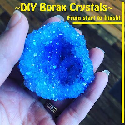 Borax Geodes, Diy Crystal Growing, Borax Crystals Diy, Diy Crystal Crafts, Grow Your Own Crystals, Crystal Growing, Borax Crystals, Crystal Making, Growing Crystals