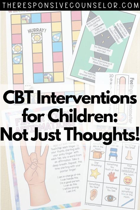 Cbt Therapy Crafts, Cope Cakes Activity, Elementary Group Therapy Ideas, Odd Interventions For Kids, Cbt Play Therapy Activities, Tfcbt Activities For Kids, Tf Cbt Activities, Kid Therapy Activities, Cbt Activities For Kids