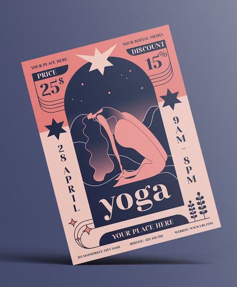 Yoga Class Flyer Template EPS, AI, PSD Yoga Event Flyer, Yoga Workshop Poster, Yoga Poster Design Ideas, Meditation Poster Design, Yoga Class Poster Design, Yoga Event Poster, Yoga Advertising Ideas, Yoga Poster Design Graphics, Therapy Poster Design