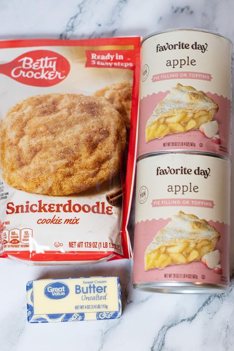 Snickerdoodle Mix Recipes, Taste Of Home Apple Snickerdoodle Dump Cake, Snickerdoodle Apple Cobbler Easy, Snickerdoodle Cobbler Crockpot, Dont Mix It Recipes, Snickerdoodle Cobbler Easy, Snickerdoodle Dump Cake Recipes, Spice Cake And Apple Pie Filling, Snickerdoodle Cookie Mix Recipes