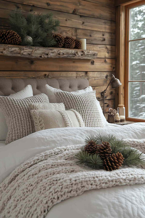 40 Nature-Inspired Forest Themed Bedroom Ideas for a Stylish Home Nature Guest Bedroom, Northwoods Bedroom Ideas, Master Bedrooms Woodsy, Bedding To Match Sage Green Walls, Forest Theme Guest Room, Wood Cabin Bedroom Ideas, Adirondack Bedroom Ideas, Mountain Theme Guest Bedroom, Mountain Cabin Bedroom Master Suite