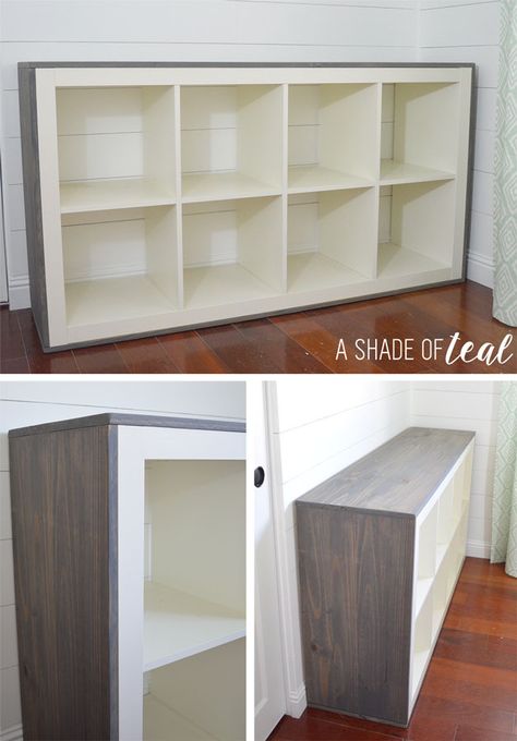 Cube Storage Bench, Ikea Cubes, Ikea Desk Hack, Cube Shelf, Ikea Expedit, Ikea Furniture Hacks, Young House Love, Cube Shelves, Diy Ikea Hacks