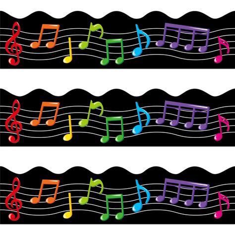 Music Border Design, Music Room Bulletin Boards, Music Border, Classroom Back To School, Music Bulletin Board, Wall Decor Music, Music Classroom Decor, Classroom Borders, Certificate Format