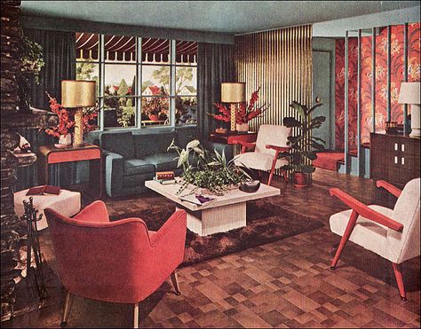 1948 Retro Living Room by American Vintage Home, via Flickr 1940s Decor, Sala Vintage, Retro Rooms, Retro Living Room, Living Vintage, Retro Living Rooms, Casa Vintage, Mid Century Living Room, Deco Retro