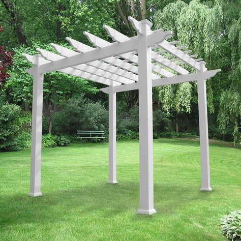 Royal 7.5 Ft. W x 7.5 Ft. D Pergola Pergola Metal, New England Arbors, Pergola Decorations, Vinyl Pergola, Pergola Carport, Pergola Diy, Pergola Curtains, Cheap Pergola, Pergola Swing