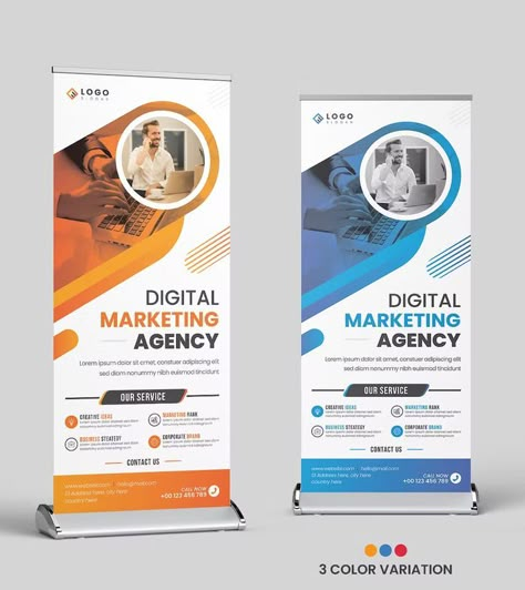 Agency Roll Up Banner Template EPS