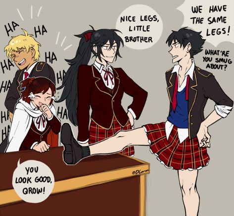 Keep It On The Me | Dunking on Qrow is a STR pastime. He told Ruby... Rwby Volume 9 Fanart, Qrow X Ozpin Rwby, Rwby Strq, Qrow Rwby, Team Strq, Rwby Qrow, Animation Character Drawings, Rwby Oc, Rwby Bumblebee