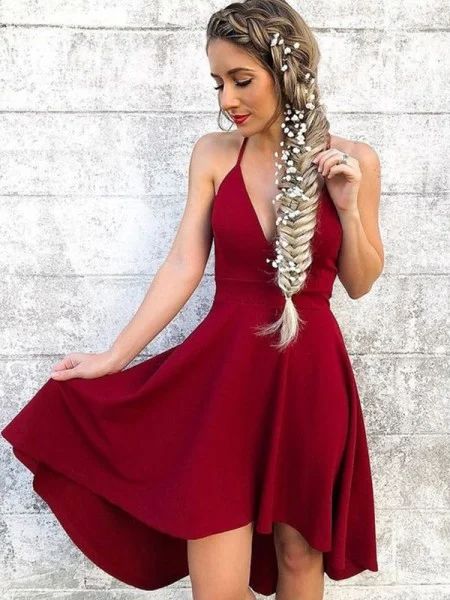 Dark Red Homecoming Dresses, Party Dress Classy, Dresses Hoco, Homecoming Dress Short, Red Homecoming Dresses, Peinados Faciles, Homecoming Dresses Short, Hoco Dresses, Party Gowns