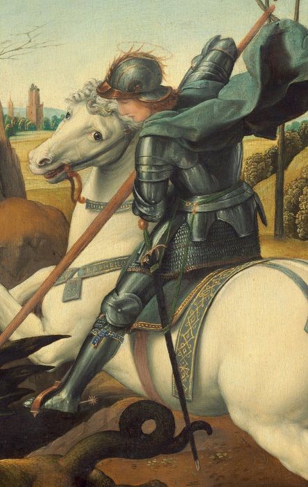 Equestrian Portraits, Raphael Paintings, Dragon C, Princess Painting, Saint George And The Dragon, Miniature Portraits, National Gallery Of Art, Antique Paint, Saint George