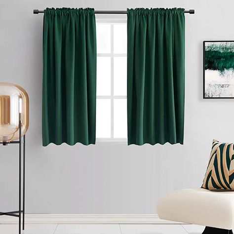 Emerald Green Curtains, Green Curtains Bedroom, Light Blocking Curtains, Plain Curtains, East Lansing, Green Curtains, Darkening Curtains, Pleated Curtains, Window Insulation