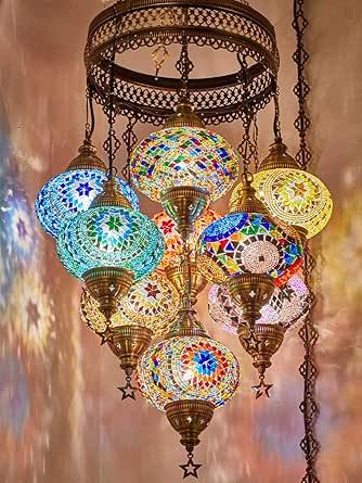 Amazon Link Mosaic Ceiling, Chandelier Lights, Hanging Ceiling Lamps, Turkish Lamps, Moroccan Lamp, Moroccan Mosaic, Globe Chandelier, Ceiling Hanging, Hanging Ceiling Lights