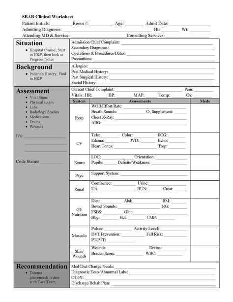 SBAR Nursing Report Sheet and Care Plan Template that is simple yet detailed enough to keep your shift hassle-free and organized. Print one or multiple pages per sheet on US Letter size paper for a snapshot of your patient's needs and plan of care. Great resource for new grads or nursing students during the clinical day.  Upon purchase, a digital PDF file will be sent for your personal printing. This is a digital file only - nothing physical will be sent. Customization may be available upon requ Patient Care Plan Template, Nursing Assessment Documentation, Clinical Paperwork Nursing, Nursing Sbar Template, Care Plans Nursing Student, Sbar Nursing Template, Nurse Care Plan, Nursing Care Plan Template, Sbar Nursing