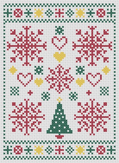 Christmas cross stitch pattern: modern Christmas sampler | Etsy Snowflake Cross Stitch, Xmas Cross Stitch, Cross Stitch Christmas, Winter Cross Stitch, Cross Stitch Christmas Ornaments, Pola Kristik, Stitch Christmas, Pattern Modern, Cross Stitch Patterns Christmas