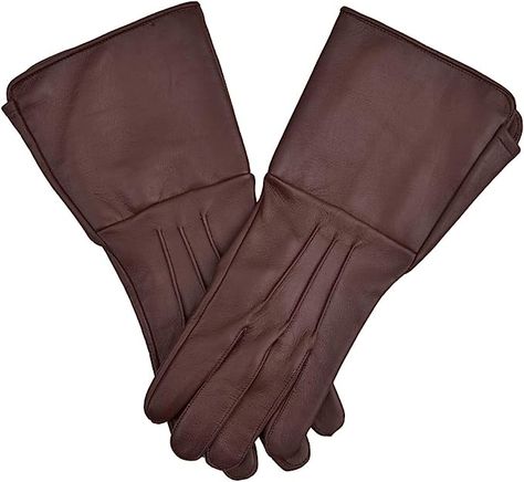 Medieval Gauntlet, Leather Cosplay, Cosplay Gloves, Long Black Gloves, Darth Vader Costumes, Pilot Costume, Leather Gauntlet, Theater Stage, Leather Work Gloves