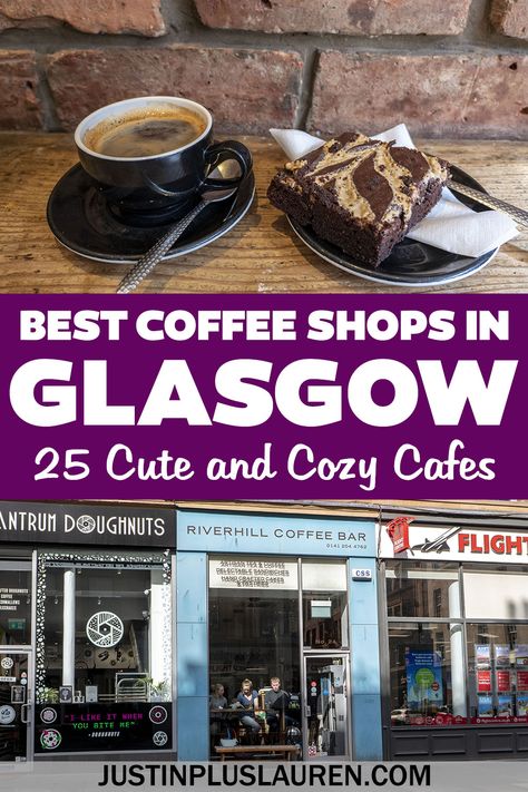 Here are the best Glasgow coffee shops you need to visit. The top 25 coffee shops in Glasgow with delicious espresso and coffee you'll love. Best coffee shops in Glasgow Scotland | Scotland coffee shops | Glasgow cafes | Best cafes in Glasgow | Best cafes in Scotland | UK Coffee Shops | Britain coffee shops | Europe coffee shops | British cafes | Scottish cafes | Scottish coffee shops Uk Coffee Shop, Scottish Coffee, Scotland Bucket List, Glasgow Central Station, Coffee Around The World, Coffee Place, Scotland Vacation, Speciality Coffee Shop, Uk Trip