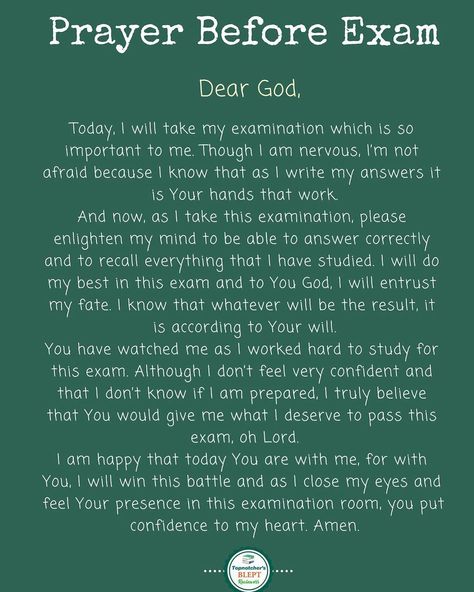 Prayers Before Exams, Prayer Before Studying For Exam, Prayer To Pass An Exam, How To Review For Exam, Before Exam Motivation, Prayer For Passing An Exam, Personal Prayer For Students, Prayer For Studying For Exam, Prayer For Academic Success