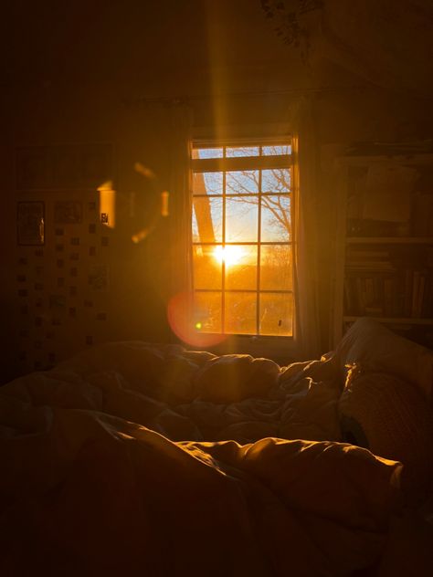 Sunrise Lighting Reference, Yellow Light Room, Sun Shining Through Window, Warm Lighting Bedroom, Light Through Window, Warmth Aesthetic, Ambiance Aesthetic, Room Sunlight, Warm Pictures