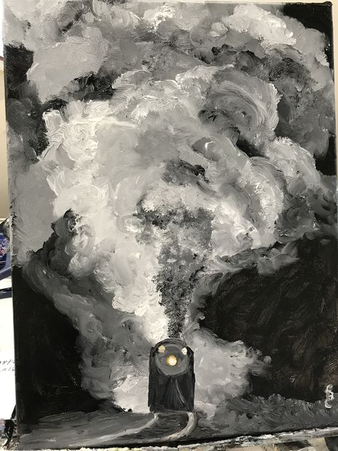 Black And White Aesthetic Painting Ideas, Painting Grey Art, Monochrome Canvas Painting, Monochrome Figure Painting, Black White Oil Painting, Monochromatic Painting Black And White, Gray Aesthetic Drawing, Grey Painting Aesthetic, Monochrome Art Painting Black White