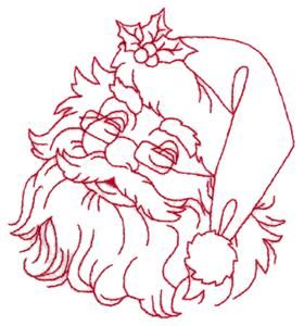 Redwork Santa (CD120514FB) Embroidery Design by Starbird Inc. Santa Embroidery Pattern, Kristmas Kraft, Christmas Redwork, Primitive Embroidery Patterns, Redwork Embroidery Patterns, Christmas Stitchery, Santa Embroidery, Christmas Stitching, Embroidery Things