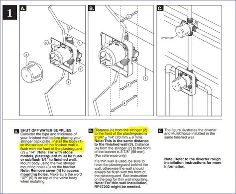 plumbing - Industry standard blocking placement for shower mixer valve? - Home Improvement Stack Exchange Tile Board, Shower Mixer, Shower Kits, Trim Kit, Shower Valve, Shower Wall, Facebook Sign Up, Traditional House, Plumbing