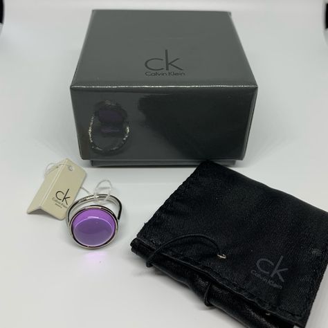 Nwt Original Calvin Klein Ring, Purple Stone Size 7 Approximately, Includes Pouch And Box Calvin Klein Ring, Calvin Klein Jewelry, Ring Purple, 7 Rings, Purple Stones, Womens Calvin Klein, Womens Jewelry Rings, Color Purple, Calvin Klein