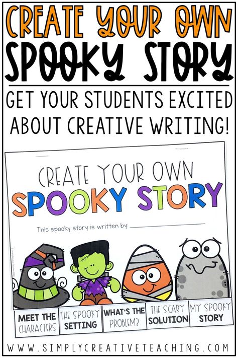 Story Writing Template, Halloween Reading Activity, Fall Writing Activities, Halloween Writing Activities, Creative Writing Stories, Fall Classroom Activities, Halloween Classroom Activities, Halloween Writing Prompts, Halloween Teaching