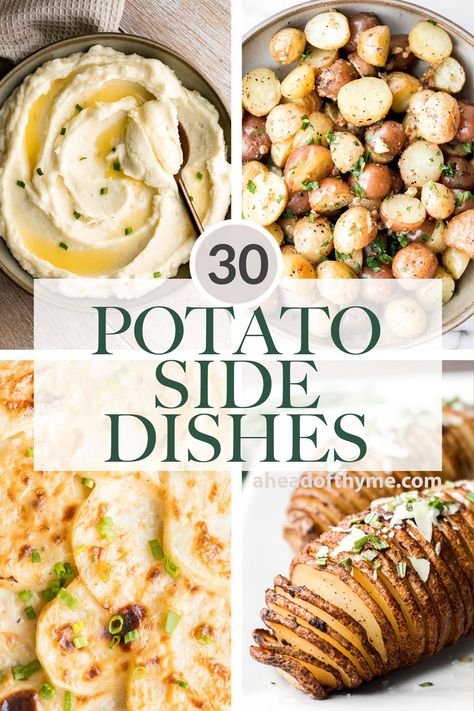 Best Potato Side Dishes, Thanksgiving Potatoes, Potato Side Dishes Easy, Healthy Mashed Potatoes, Creamy Mashed Potatoes Recipe, Sweet Potato Side Dish, Autumn Side Dishes, Easy Mashed Potatoes, Easy Potato Salad