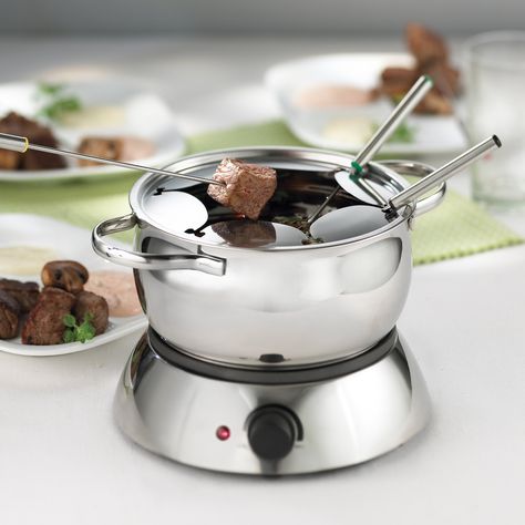 Amazon.com: Trudeau Alto 3 In 1 Electric Fondue Set, 11-Piece Set: Fondue Pot: Kitchen & Dining Swiss Fondue, Fondue Forks, Fondue Recipes, Fondue Pot, Fondue Set, Decadent Chocolate, Melted Cheese, Kitchen Aid Mixer, Small Kitchen Appliances