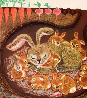 Rabbit Food Animal Burrow, Urs Polar, Rabbit Hutch, Childrens Books Illustrations, Rabbit Art, Bunny Art, Winter Animals, Beltane, Vintage Children's Books