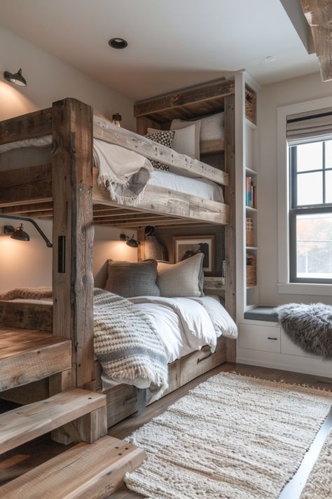 Kids Farmhouse Bedroom Ideas For Boys Farmhouse Kids Bedroom, Bedroom Ideas For Boys, House Kids Room, Farmhouse Bedroom Ideas, Cabin Bedroom, Western Bedroom, Barn Style House Plans, Dream Life House, Kids Bedroom Design