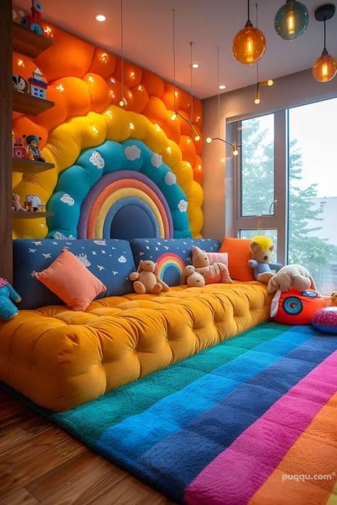 Colorful Room, Cozy Reading Corners, Kids Rainbow, Themed Bedroom, Small Kids, Playroom Ideas, Decoration Inspiration, Kids Room Design, Dream House Decor