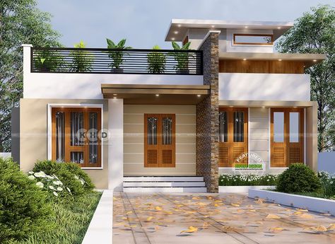 House Styles Exterior Single Story, Front View House Design, Normal House Design, Simple House Front Design, Single Floor House Design Modern, Simple House Exterior Design, House Structure Design, Small House Exteriors, Single Floor House Design