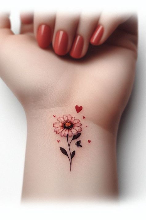 Create A Tattoo, Flower Wrist Tattoos, Butterfly Tattoos For Women, Tattoos For Women Flowers, Tasteful Tattoos, Geniale Tattoos, Disney Tattoo, Tatuaje A Color, Wrist Tattoos For Women