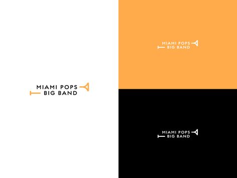 Miami Pops graphic design design minimal clean brand identity typography branding logo miami trumpet brass illustration symbol wordmark brand visual identity music orchestra band Band Identity Design, Miami Branding, Orchestra Logo, Music Orchestra, Brand Visual Identity, Typography Branding, Brass Band, Freelance Work, Music Logo