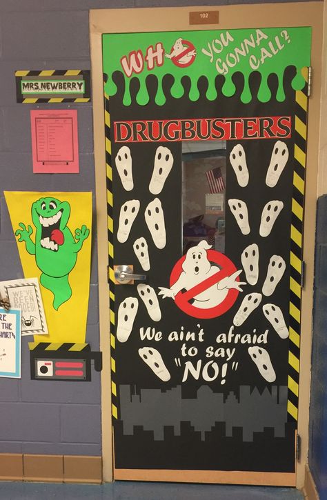 #redribbonweek #justsayno #doorcontest #halloween #ghostbusters #drugawareness #roommom #boymom #doordecoration #bulletinboard Ghost Busters Bulletin Board Ideas, Ghostbusters Door Decorations Classroom, Door Decorations Classroom Halloween Red Ribbon Week, Ghost Busters Door Decorations Classroom, Ghost Busters Door Decorations, Ghost Buster Door Decoration, Ghostbusters Door Decorations, Reduce Reuse Recycle Crafts, Red Ribbon Week Door Decorating