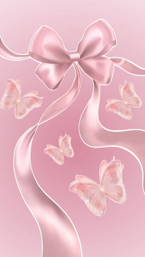 Ribbon Pink Aesthetic, Wallpaper Aesthetic Iphone Lockscreen Pink, Walpaper Wathsapp Aesthetic, Wallpaper Hp Iphone, Pink Ribbon Wallpaper, Ribbon Wallpaper, Bow Wallpaper Iphone, Pink Wallpaper Ipad, Wallpaper Hp