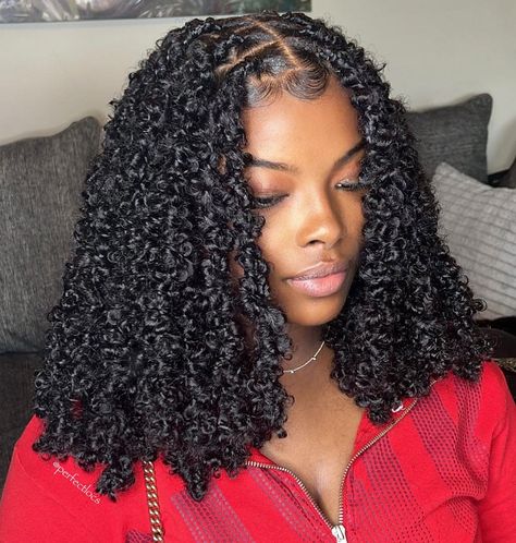 Voluminous Black Butterfly Locks Lob Butterfly Locks, Butterfly Hairstyle, Box Braids Hairstyles For Black Women, Natural Afro Hairstyles, Glamorous Hair, Cute Box Braids Hairstyles, Queen Hair, Back To School Hairstyles, Short Black Hairstyles