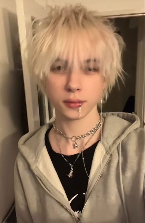 Grunge Hairstyles Short Men, Short Emo Hair Men, Hair Color Ideas For Black Hair Men, Emo Punk Hair, Shaggy Short Hair Men Straight, Boy Haircut On Girls, Y2k Men Hairstyles, Grunge Male Hair, Alt Men Hair