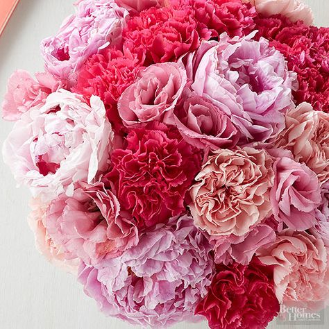 A+tight+blend+of+carnations,+peonies,+and+roses+creates+a+lush+wedding+bouquet.+Stick+with+shades+of+red+and+pink+for+a+romantic,+feminine+feeling. Peonies And Carnations Bouquet, Peony And Carnation Bouquet, Peonies And Carnations, Carnations Bouquet, Incredible Flowers, Flower Carnation, Carnation Bouquet, Expensive Flowers, Peonies And Roses