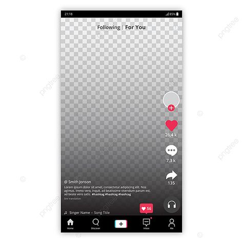 Tiktok Video Template, Tiktok Design, Music Player App, S Png, App User Interface, Live Tiktok, Computer Vector, Mobile Application Design, Kids Background