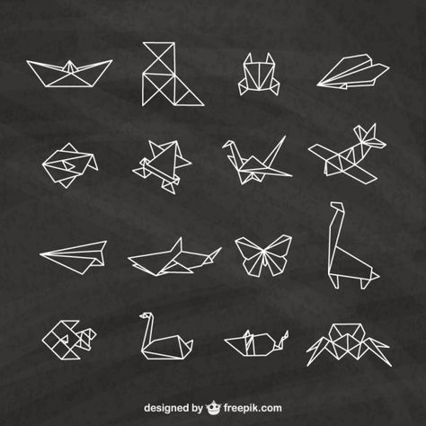 Origami Outline, Origami Drawing, Origami Vector, Tatoo Dog, Geometric Fish, Origami Tattoo, Animal Outline, Tape Art, Geometric Drawing