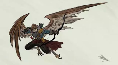 Aarakocra/Kenku D&D Character Dump - Imgur Fantasy Races, Dungeons And Dragons Characters, Dnd Art, Fantasy Rpg, Creature Concept, Dnd Characters, Creature Design, Character Portraits, Creature Art