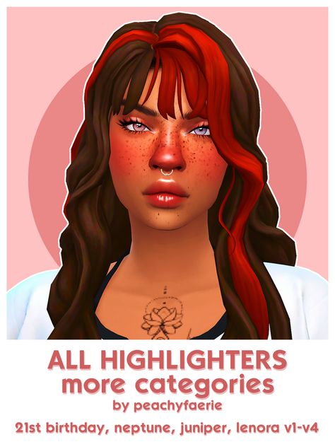 Sims 4 Cc Maxis Match Hair Highlights, Sims 4 Highlighter Maxis Match, Sims 4 Cc Maxis Match Makeup Highlight, Sims 4 Cc Highlighter Patreon, Sims Cc Highlight, Highlighter Cc Sims 4, Sims 4 Cc Highlight Hair, Sims Highlight, Peachyfaerie Cc